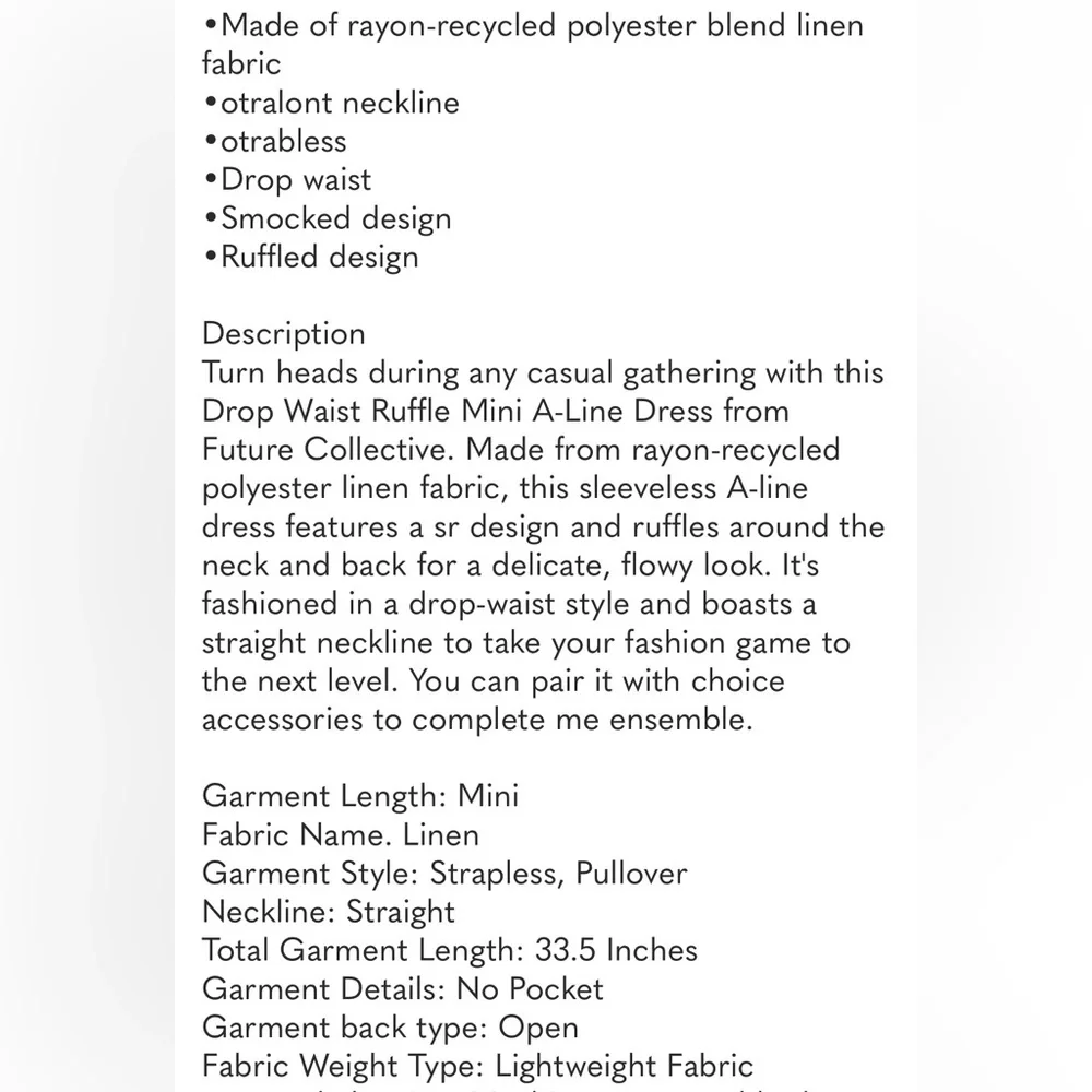 FUTURE COLLECTIVE NWT smocked drop waist ruffle mini dress -red -XL - Picture 4 of 5